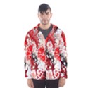 Red Fractal Art Hooded Wind Breaker (Men) View1