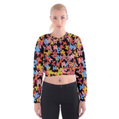 Butterflies Women s Cropped Sweatshirt by Valentinaart