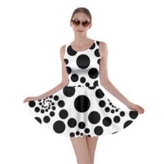 Dot Dots Round Black And White Skater Dress by Amaryn4rt