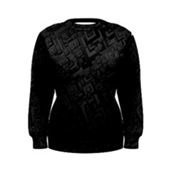 Black Rectangle Wallpaper Grey Women s Sweatshirt by Amaryn4rt