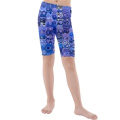 Background Texture Pattern Colorful Kids  Mid Length Swim Shorts by Amaryn4rt