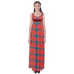 Rose Repeat Red Blue Beauty Sweet Empire Waist Maxi Dress by Alisyart