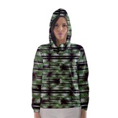 Stripes Camo Pattern Print Hooded Wind Breaker (women) by dflcprintsclothing