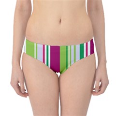 Beautiful Multi Colored Bright Stripes Pattern Wallpaper Background Hipster Bikini Bottoms by Amaryn4rt