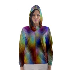 A Mix Of Colors In An Abstract Blend For A Background Hooded Wind Breaker (women) by Amaryn4rt