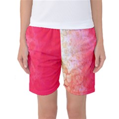 Abstract Red And Gold Ink Blot Gradient Women s Basketball Shorts by Amaryn4rt