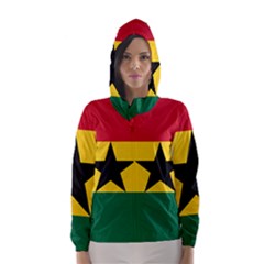 Flag Of Ghana Hooded Wind Breaker (women) by abbeyz71