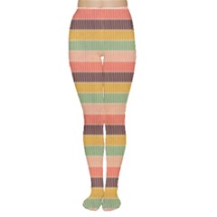 Abstract Vintage Lines Background Pattern Women s Tights by Amaryn4rt