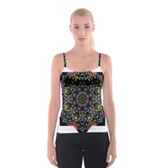 Mandala Abstract Geometric Art Spaghetti Strap Top by Amaryn4rt