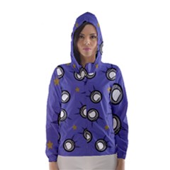 Rockets In The Blue Sky Surrounded Hooded Wind Breaker (women) by Simbadda