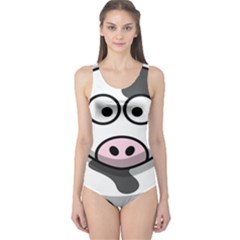 Animals Cow  Face Cute One Piece Swimsuit by Alisyart