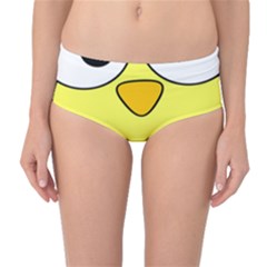 Bird Big Eyes Yellow Green Mid-waist Bikini Bottoms by Alisyart