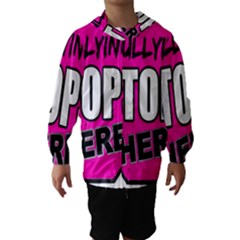 Bullying Stops Here Pink Sign Hooded Wind Breaker (kids) by Alisyart