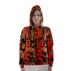 Graffiti Bottle Art Hooded Wind Breaker (women) by Simbadda