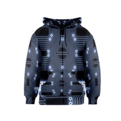 A Completely Seamless Tile Able Techy Circuit Background Kids  Zipper Hoodie by Simbadda