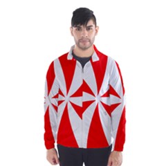 Candy Red White Peppermint Pinwheel Red White Wind Breaker (men) by Alisyart