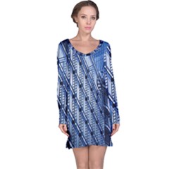 Building Architectural Background Long Sleeve Nightdress by Simbadda