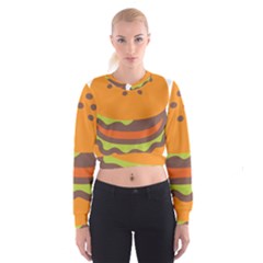 Hamburger Women s Cropped Sweatshirt by Alisyart