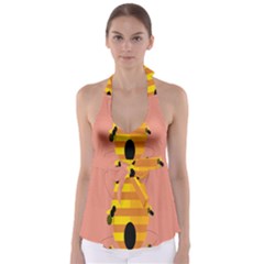 Honeycomb Wasp Babydoll Tankini Top by Alisyart