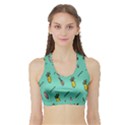 Guitar Pineapple Sports Bra with Border View1