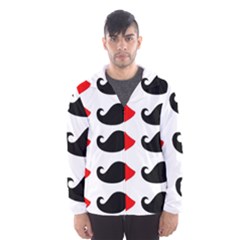 Mustache Black Red Lips Hooded Wind Breaker (men) by Alisyart