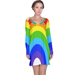 Rainbow Long Sleeve Nightdress by Alisyart