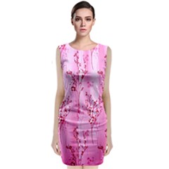 Pink Curtains Background Classic Sleeveless Midi Dress by Simbadda