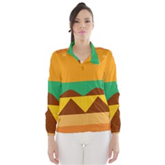 Hamburger Bread Food Cheese Wind Breaker (women) by Simbadda