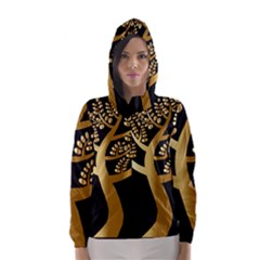 Abstract Art Floral Forest Hooded Wind Breaker (women) by Simbadda