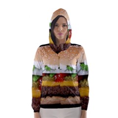 Abstract Barbeque Bbq Beauty Beef Hooded Wind Breaker (women) by Simbadda