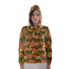 Burger Double Border Hooded Wind Breaker (women) by Simbadda