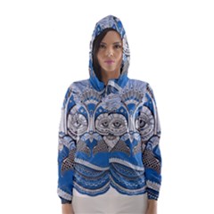 Pattern Monkey New Year S Eve Hooded Wind Breaker (women) by Simbadda