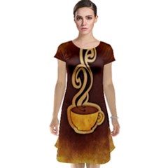 Coffee Drink Abstract Cap Sleeve Nightdress by Simbadda