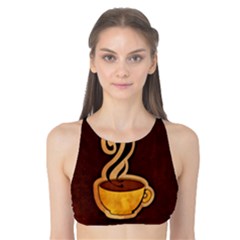 Coffee Drink Abstract Tank Bikini Top by Simbadda