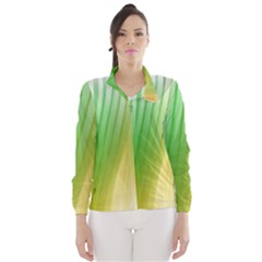 Folded Digitally Painted Abstract Paint Background Texture Wind Breaker (women) by Simbadda