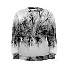 High Detailed Resembling A Flower Fractalblack Flower Women s Sweatshirt by Simbadda