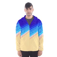 Beach Sea Water Waves Sand Hooded Wind Breaker (men) by Alisyart