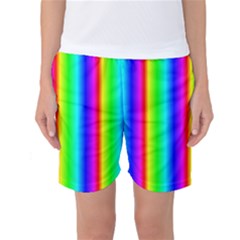 Rainbow Gradient Women s Basketball Shorts by Simbadda