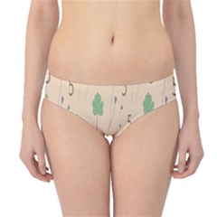 Five Leaf Green Brown Purple Floral Flower Tulip Sunflower Hipster Bikini Bottoms by Alisyart