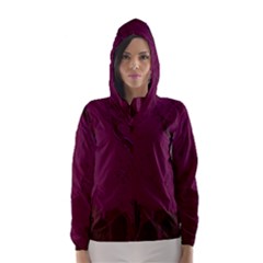 Abstract Purple Pattern Hooded Wind Breaker (women) by Simbadda