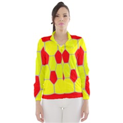 Football Blender Image Map Red Yellow Sport Wind Breaker (women) by Alisyart