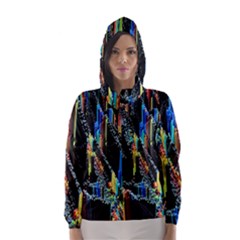 Abstract 3d Blender Colorful Hooded Wind Breaker (women) by Simbadda