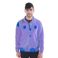 Purple Wave Circle Blue Wind Breaker (men) by Alisyart