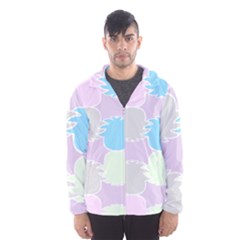 Pineapple Puffle Blue Pink Green Purple Hooded Wind Breaker (men) by Alisyart