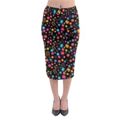 Floral Pattern Midi Pencil Skirt by Valentinaart