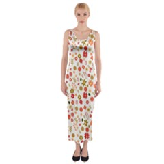 Floral Pattern Fitted Maxi Dress by Valentinaart