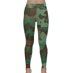 Camouflage Pattern A Completely Seamless Tile Able Background Design Classic Yoga Leggings by Simbadda