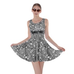 Light Gray Japanese Cherry Blossom Tree Pattern Skater Dress by CoolDesigns