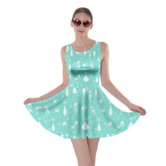 Mint Lovely Cats Pattern Skater Dress by CoolDesigns