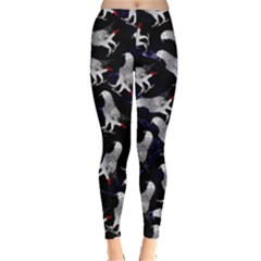 Parrot In Dark Leggings  by CoolDesigns